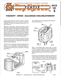 Tri-Rotor Pumper Issue No 3 Viscosity-Speed-Gallonage (VSG) Relationship