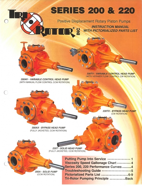 Tri-Rotor Series 200 and Series 220 Instruction Manual