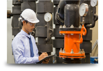 man repairing a pump